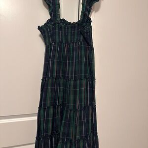 Crown & Ivy Green Plaid Midi Dress